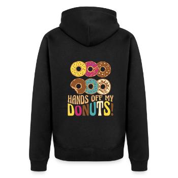 Donut Donuts Candy Bagel - Veste à capuche bio Premium Unisexe - noir - Dos - Nico (187cm)