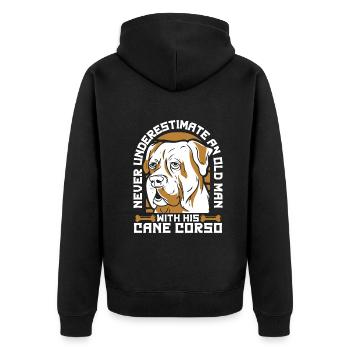 Cane Corso Chien - Veste à capuche bio Premium Unisexe - noir - Dos - Nico (187cm)