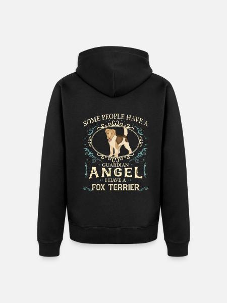 Foxterrier Hund - Unisex Premium Bio Zip Hoodie - Schwarz