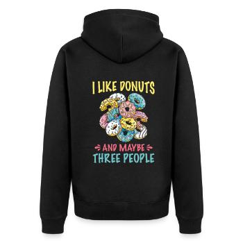 Donut Donuts Candy Bagel - Veste à capuche bio Premium Unisexe - noir - Dos - Nico (187cm)