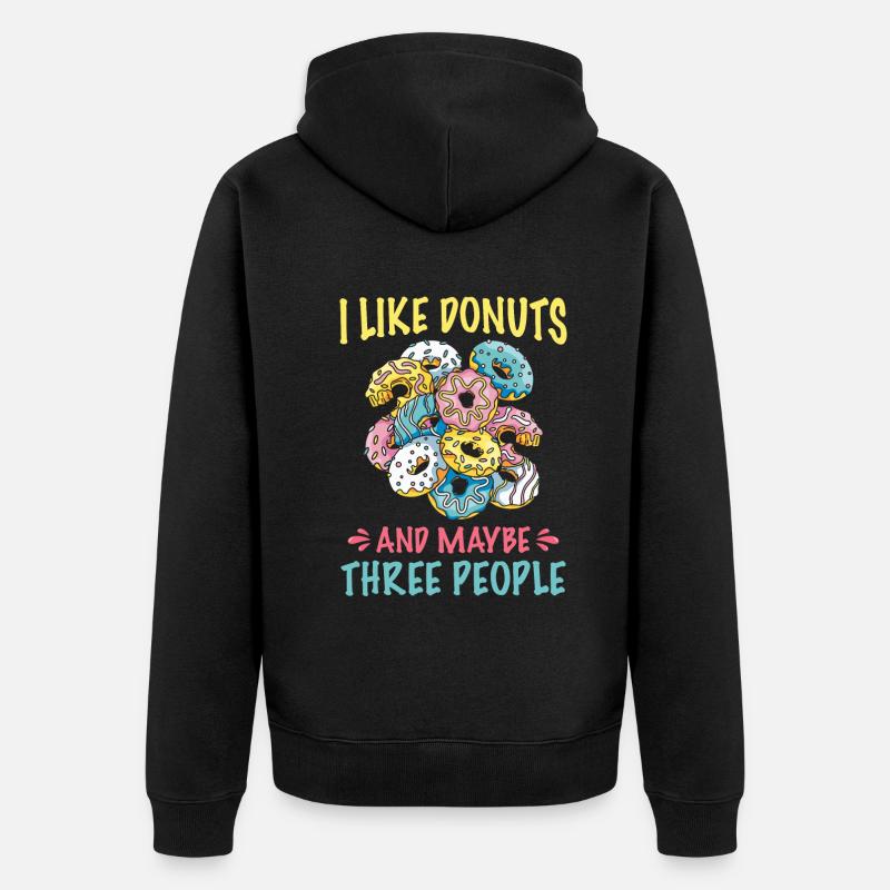 Donut Donuts Candy Bagel - Veste à capuche bio Premium Unisexe - noir
