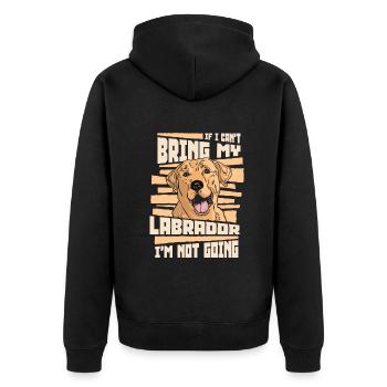 Chien Labrador - Veste à capuche bio Premium Unisexe - noir - Dos - Nico (187cm)