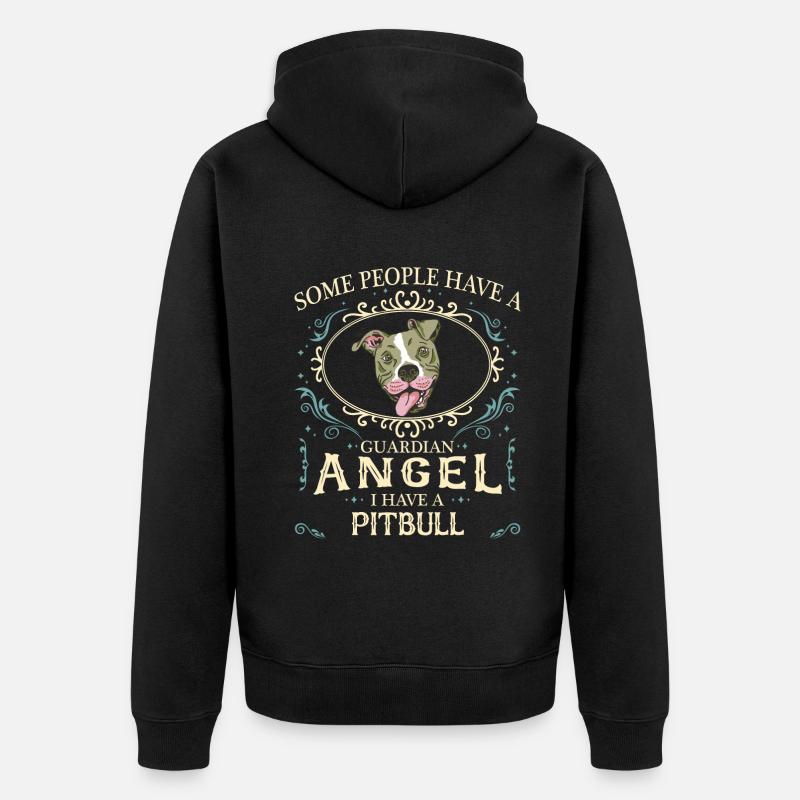 Chien Pitbull - Veste à capuche bio Premium Unisexe - noir