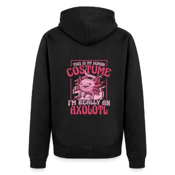 Poisson Axolotl - Veste à capuche bio Premium Unisexe - noir - Dos - Nico (187cm)
