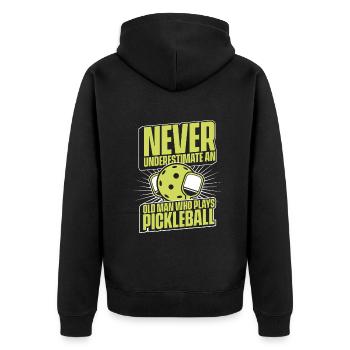 Pickleball Pickleballer Sport - Veste à capuche bio Premium Unisexe - noir - Dos - Nico (187cm)