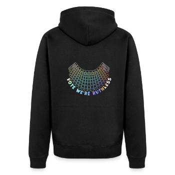 Women's Rights Vote We're Ruthless Human And Women - Unisex Premium Organic Zip Hoodie - black - Back - Nico (187cm)