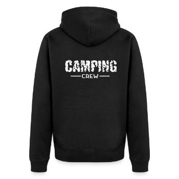 Hiking Camp Matching Campfire Camping Crew - Unisex Premium Bio Zip Hoodie - Schwarz - Hinten - Nico (187cm)