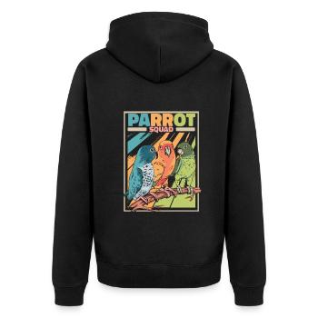 Perroquets Perruche d’oiseau - Veste à capuche bio Premium Unisexe - noir - Dos - Nico (187cm)