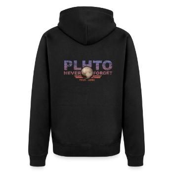 N’oubliez jamais Pluto Design Retro Style Funny Space - Veste à capuche bio Premium Unisexe - noir - Dos - Nico (187cm)