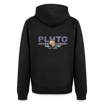 N’oubliez jamais Pluto Design Retro Style Funny Space - Veste à capuche bio Premium Unisexe - noir - Dos - Nico (187cm)