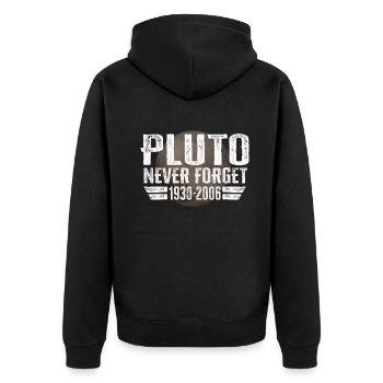 N’oubliez jamais Pluto Design Retro Style Funny Space - Veste à capuche bio Premium Unisexe - noir - Dos - Nico (187cm)
