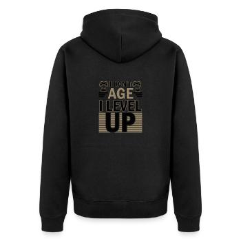 Les cadeaux d’anniversaire des joueurs ne vieillissent pas Jeu de niveau supérieur - Veste à capuche bio Premium Unisexe - noir - Dos - Nico (187cm)
