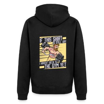 Weightlifting Fitness Bodybuilding Weightlifter - Unisex Premium Organic Zip Hoodie - black - Back - Nico (187cm)