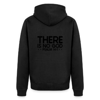 Verset biblique Il n’y a pas de Dieu Psaume 14.1 Chrétien - Veste à capuche bio Premium Unisexe - noir - Dos - Nico (187cm)