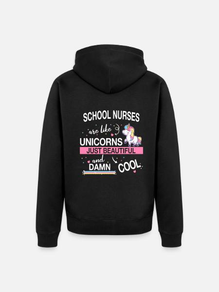 Schulkrankenschwester Gesundheitswesen Schulkranke - Unisex Premium Bio Zip Hoodie - Schwarz