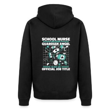 Infirmière scolaire Soins de santé Patients de l’école - Veste à capuche bio Premium Unisexe - noir - Dos - Nico (187cm)
