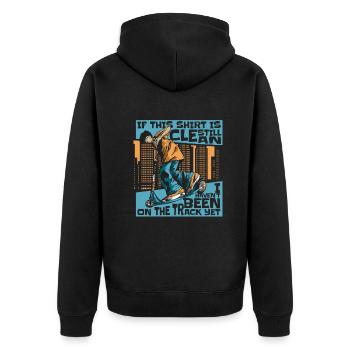 Stunt Scooter Scooter Skater Skating - Unisex Premium Bio Zip Hoodie - Schwarz - Hinten - Nico (187cm)