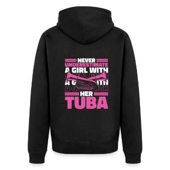 Tubiste tuba - Veste à capuche bio Premium Unisexe - noir - Dos - Nico (187cm)