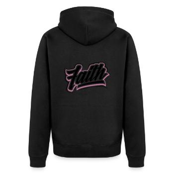 Christianity Gift Faith Inspirational Christian - Unisex Premium Organic Zip Hoodie - black - Back - Nico (187cm)