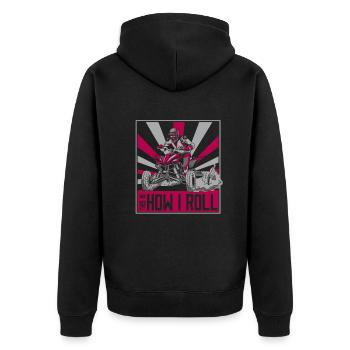 Quad Quads Quatre Roues Motorsport - Veste à capuche bio Premium Unisexe - noir - Dos - Nico (187cm)