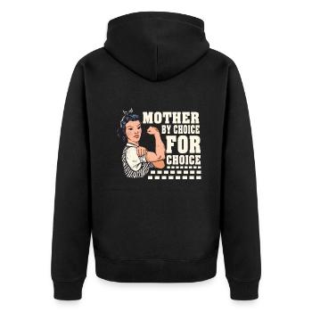 Mère par choix Pour Choix Pro Choice Féministe - Veste à capuche bio Premium Unisexe - noir - Dos - Nico (187cm)