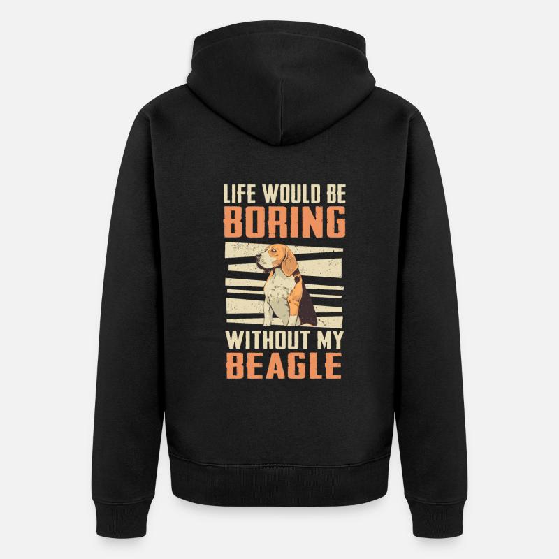 Chien Beagle - Veste à capuche bio Premium Unisexe - noir