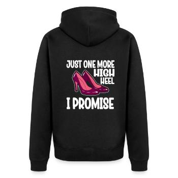 Juste un talon haut de plus, je vous le promets - Veste à capuche bio Premium Unisexe - noir - Dos - Nico (187cm)