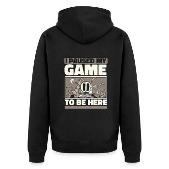 Chess Chess Players - Unisex Premium Organic Zip Hoodie - black - Back - Nico (187cm)
