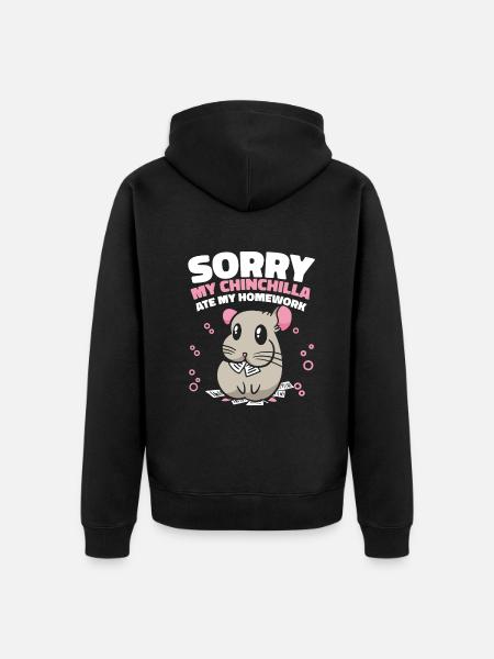 Chinchilla Chinchilla's Mouse - Unisex Premium Organic Zip Hoodie - black