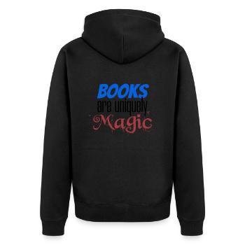 Cadeaux d’amoureux des livres Les livres sont un lecteur magique unique - Veste à capuche bio Premium Unisexe - noir - Dos - Nico (187cm)