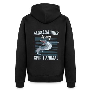 Mosasaurus Dinosaure Reptile Jurassique - Veste à capuche bio Premium Unisexe - noir - Dos - Nico (187cm)