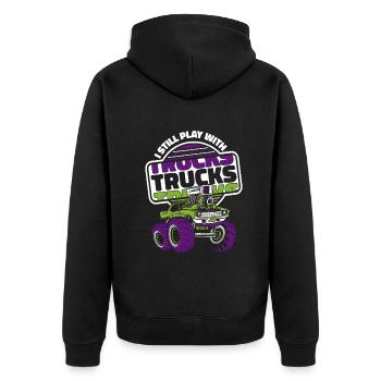 Monster Truck Auto Trucks - Unisex Premium Organic Zip Hoodie - black - Back - Nico (187cm)