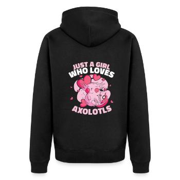 Poisson Axolotl - Veste à capuche bio Premium Unisexe - noir - Dos - Nico (187cm)