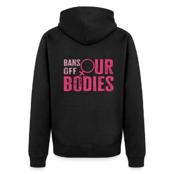 Bannir nos corps protéger la liberté Choisir les femmes - Veste à capuche bio Premium Unisexe - noir - Dos - Nico (187cm)