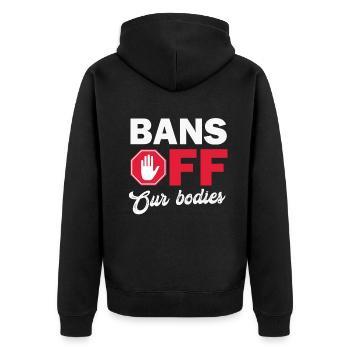Bannir nos corps protéger la liberté Choisir les femmes - Veste à capuche bio Premium Unisexe - noir - Dos - Nico (187cm)