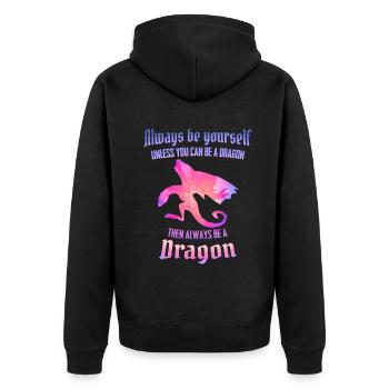 Dragon Mystique Dragon Fantaisie - Veste à capuche bio Premium Unisexe - noir - Dos - Nico (187cm)