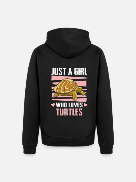 Turtle Sea Turtle Turtle Animal - Unisex Premium Organic Zip Hoodie - black