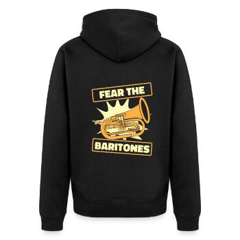 Baritone Instrument Baritone Music - Unisex Premium Organic Zip Hoodie - black - Back - Nico (187cm)