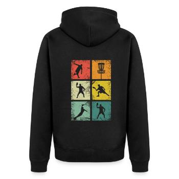Frisbee Disc Golf - Veste à capuche bio Premium Unisexe - noir - Dos - Nico (187cm)
