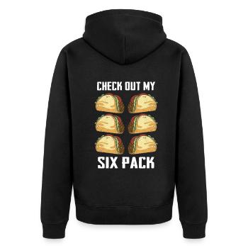 Taco Tacos Mexican Food Mexico - Unisex Premium Organic Zip Hoodie - black - Back - Nico (187cm)