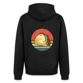 Taco Tacos Mexican Food Mexico - Unisex Premium Organic Zip Hoodie - black - Back - Nico (187cm)