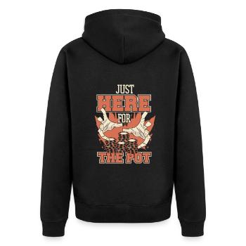 Poker Casino Texas Hold'em Poker Players - Unisex Premium Organic Zip Hoodie - black - Back - Nico (187cm)