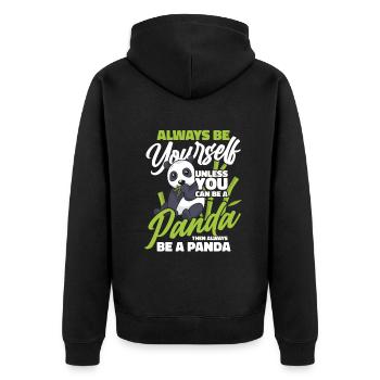Panda Bear Panda Animal Pandas - Veste à capuche bio Premium Unisexe - noir - Dos - Nico (187cm)