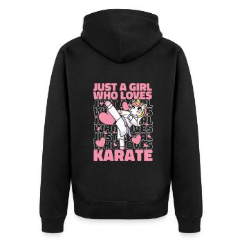 Karaté Karaté Combattant Arts Martiaux - Veste à capuche bio Premium Unisexe - noir - Dos - Nico (187cm)