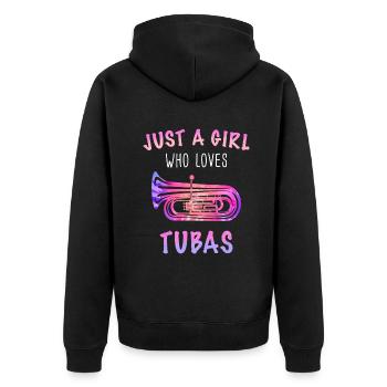 Tubiste tuba - Veste à capuche bio Premium Unisexe - noir - Dos - Nico (187cm)
