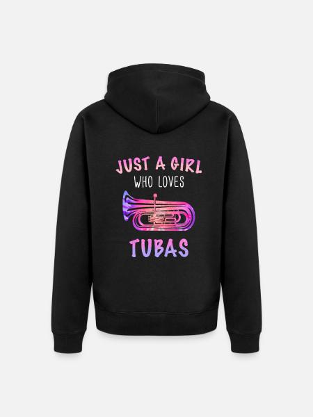 Tuba Tubist - Unisex Premium Organic Zip Hoodie - black