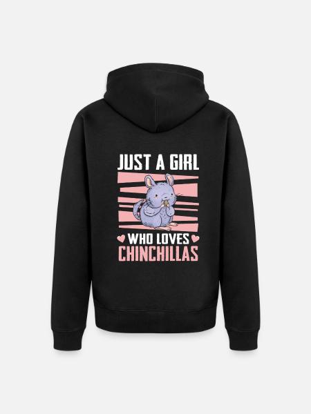 Chinchilla Chinchilla's Mouse - Unisex Premium Organic Zip Hoodie - black