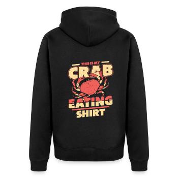 Krabbe Einsiedlerkrebs Krabben Krebs - Unisex Premium Bio Zip Hoodie - Schwarz - Hinten - Nico (187cm)