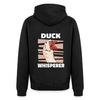 Canard Canards Oiseau Animal Charlatan - Veste à capuche bio Premium Unisexe - noir - Dos - Nico (187cm)