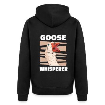 Oie Animal Oies - Veste à capuche bio Premium Unisexe - noir - Dos - Nico (187cm)